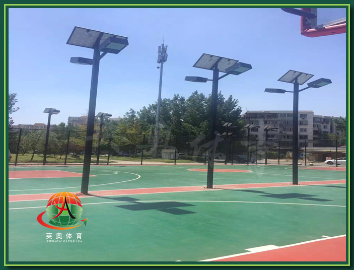 室外篮球场太阳能LED照明灯光